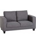 Tempo Two Seater Box Sofa in Grey Fabric