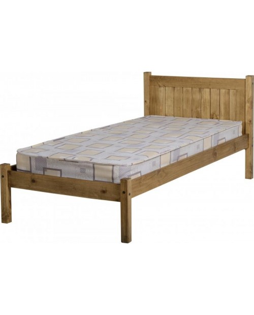Maya 3ft Single 90cm Bed Frame in Distressed Waxed Pine