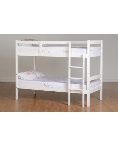 Panama Single 3ft 90cm Bunk Bed Frame in White