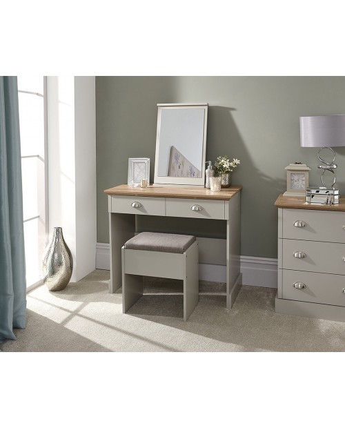 KENDAL Dressing Table with Stool Grey