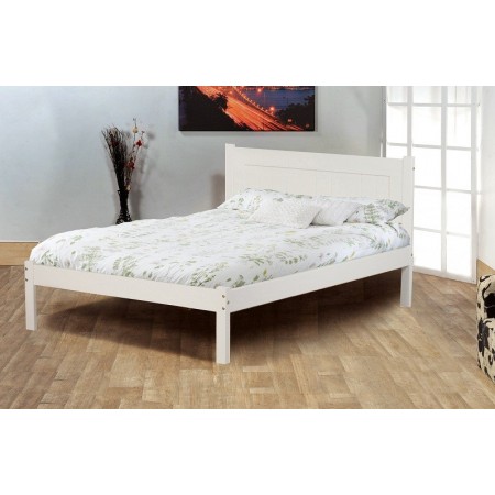 White wood double bed | Wooden beds| Wooden Bed Frames  | Brixton Beds