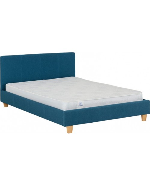 Prado 4'6" Bed Petrol Blue Fabric