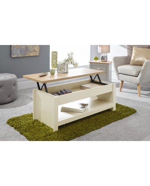 LANCASTER LIFT UP COFFEE TABLE CREAM