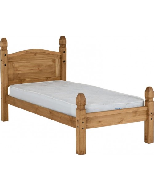 Corona 3' Bed Low Foot End Distressed Waxed Pine Brixton Beds