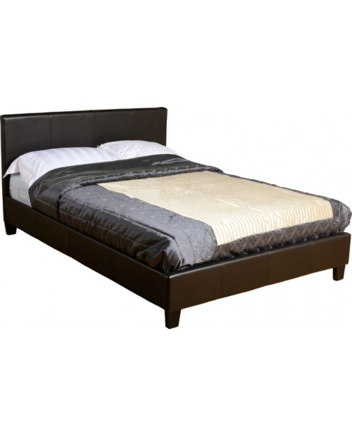 Prado 4ft Small Double Bed Farme Black Faux Leather