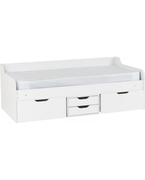 Dante Day Bed White Drawers