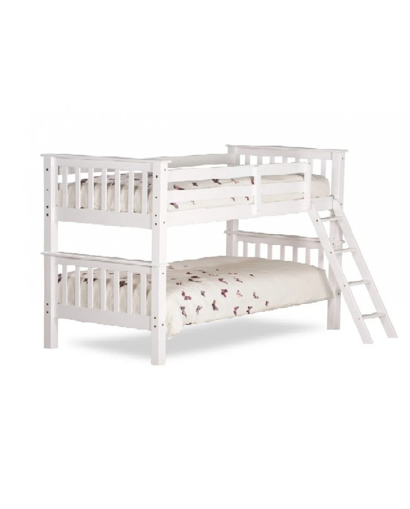 Oxford White Wooden Bunk Bed Frame - 3ft Single