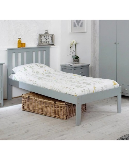 Kingston Single 3ft Grey Wooden Bed
