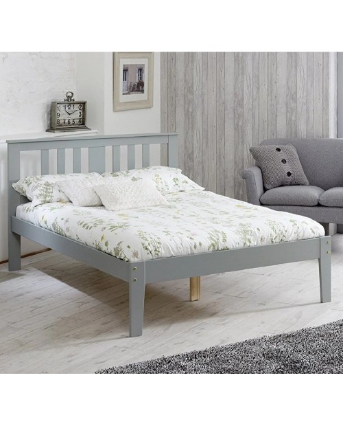 Kingston 4ft Small Double Grey Wooden Bed Frame