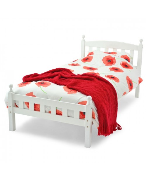 Florence White Wooden Double Bed Frame 4ft 6inch 135cm