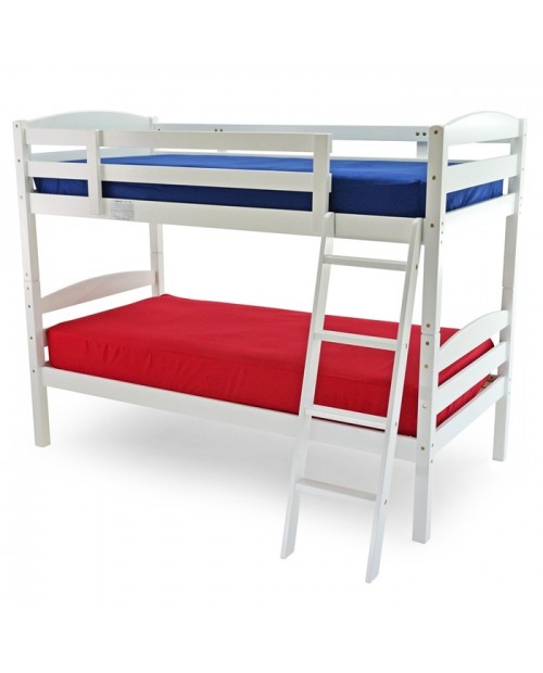 Moderna 3ft Single Wooden Bunk Bed Frame In White