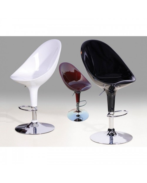 2 x Bar Stool Chrome Model 5 In Red Only