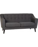 Ashley 3 Seater Sofa Dark Grey Fabric With Metal Legs