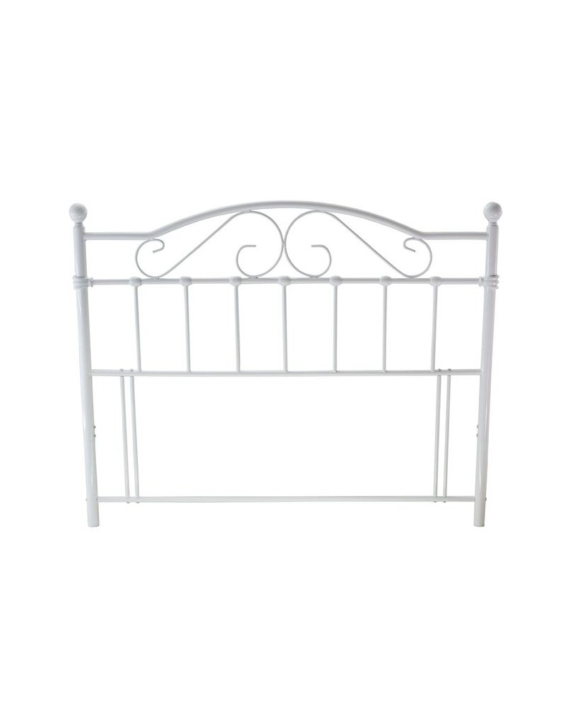SUSSEX Metal (4ft 6inch-135cm) Double Headboard White