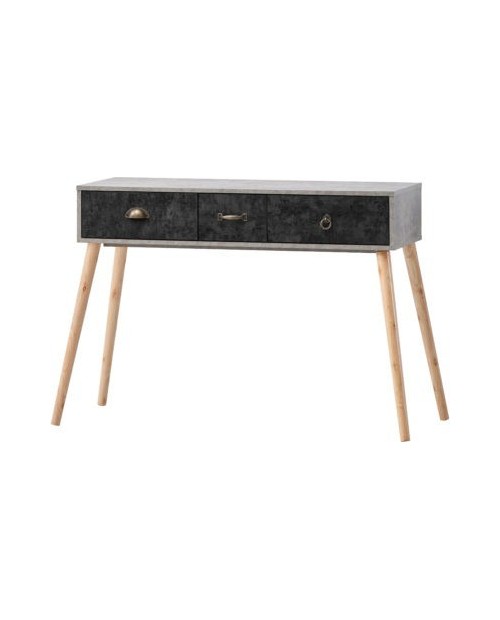 Nordic 3 Drawer Occasional Table Concrete Effect/Charcoal