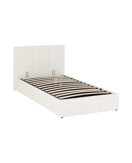 Waverley 3' Storage Bed White Faux Leather