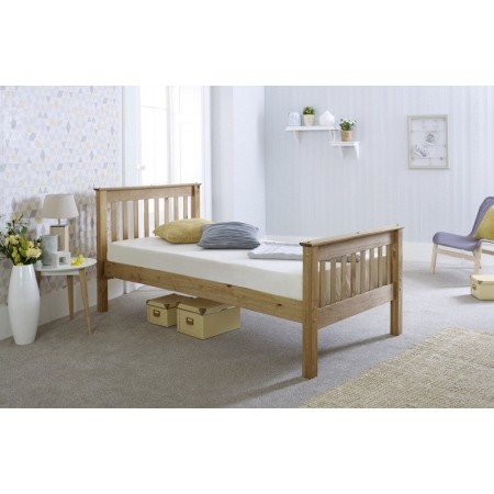 Pine wood double bed | Wooden bed frames | Pine Beds | Brixton Beds