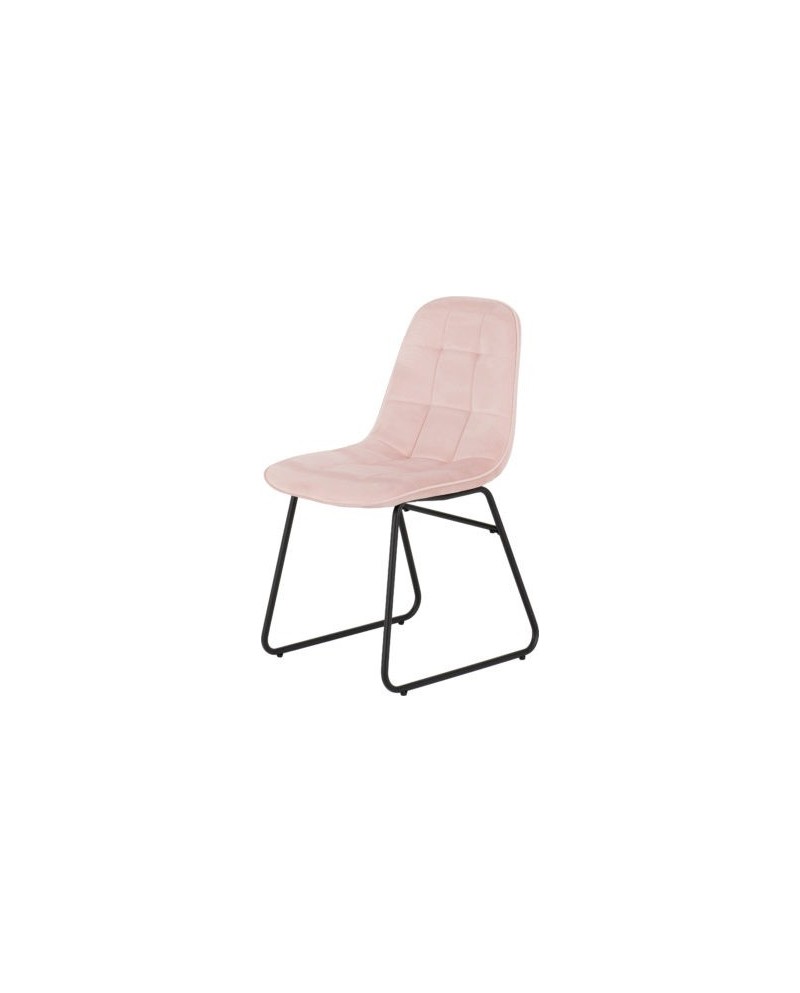 2 x Lukas Chair Baby Pink Velvet
