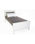 Madrid 3FT Single White Wooden Bed Frame
