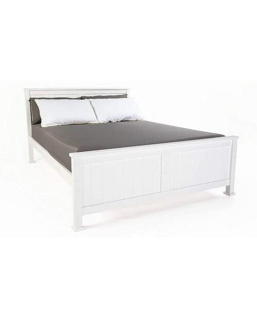 Madrid King Size 5'FT Wooden Bed In White