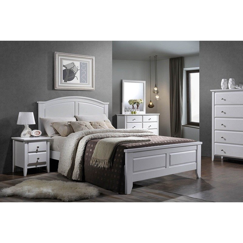 White wood double bed | Wooden beds | Wooden Bed Frames | Brixton Beds