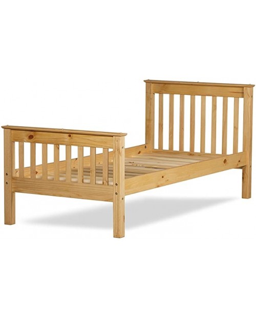 Somerset Single Pine Wooden Bed Frame Waxed