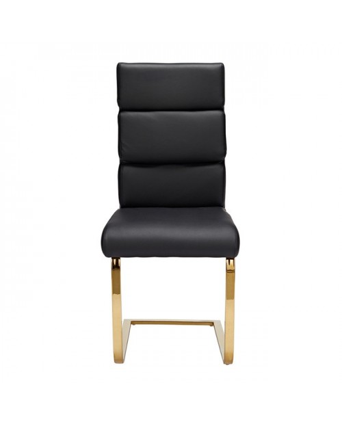 Antibes Black Faux Leather Dining Chairs