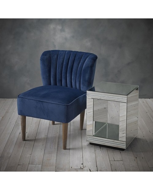 Bella Blue Crushed Velvet Chair