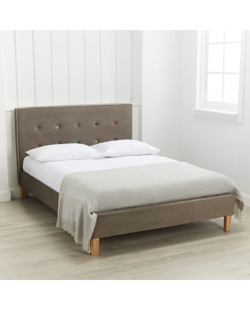 5.0' GREY CAMDEN BED KING SIZE