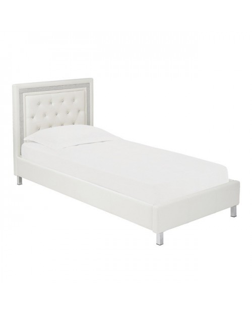 3'0 WHITE CRYSTALLE BED SINGLE