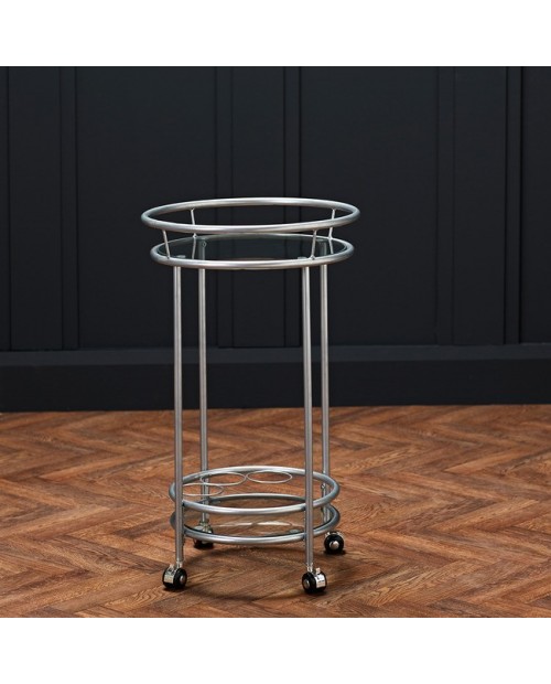COLLINS DRINKS TROLLEY SILVER