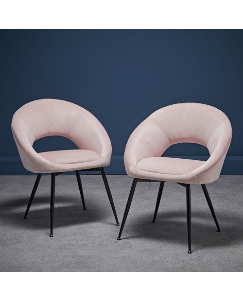 Lulu Dining Chair Pink (Pack Of 2)