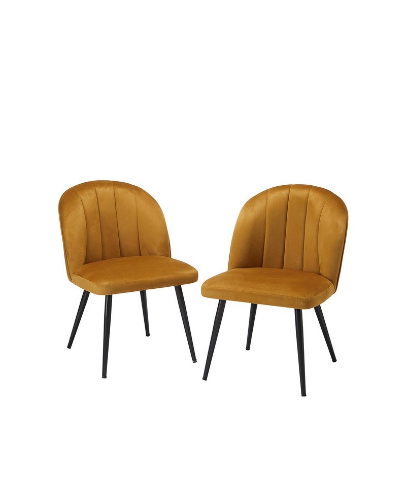 Orla Dining Chair Mustard (Pack Of 2)