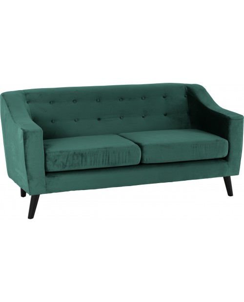 Ashley 3 Seater Sofa Green Velvet Fabric