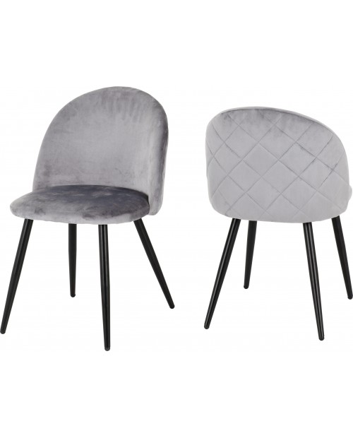 4 x Marlow Chair Grey Velvet