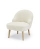 Ted Chair White with Wooden Legs