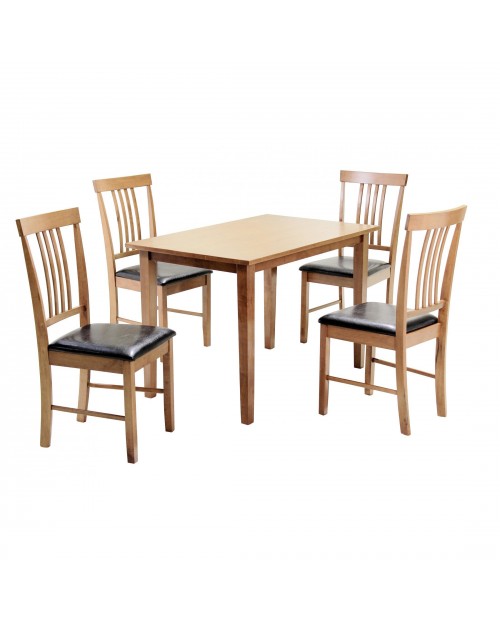 Massa Medium Dining Set with 4 Chairs In Oak