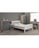 Monaco King 5ft Bed Frame High Foot End in White