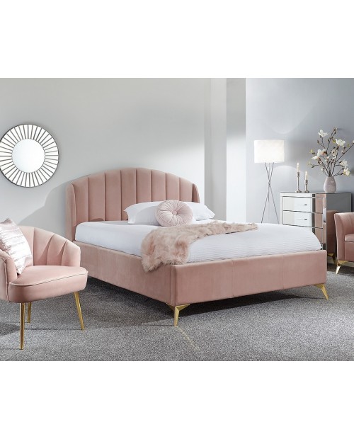 Pettine 135cm End Lift Ottoman Bed 135cm Pink