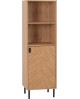 1 Door 2 Shelf Cabinet Medium Oak Effect
