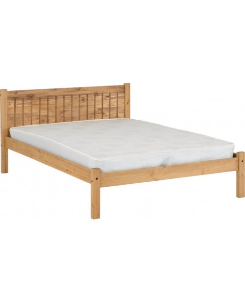 Maya Bed Frame (4ft-120cm) Distressed Waxed Pine In Small Double Size