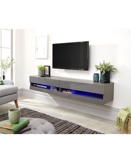 Galicia Grey 150CM Wall TV Unit With LED