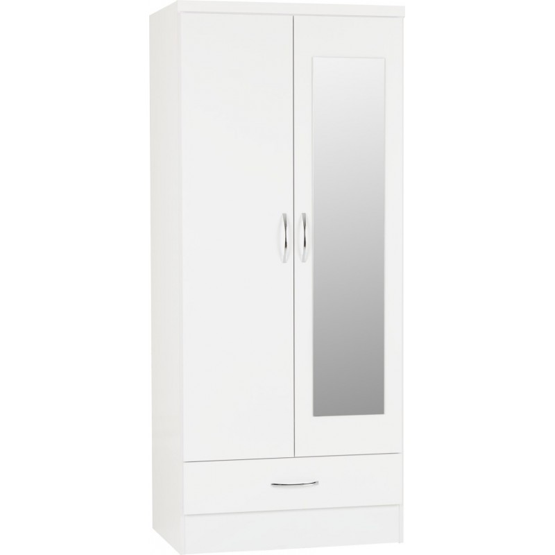 2 Door Wardrobe | 2 door wardrobes with mirror | Brixton Beds