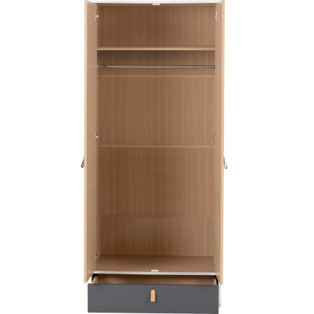 2 Door Wardrobe | 2 Door wardrobe with mirror |Brixton Beds