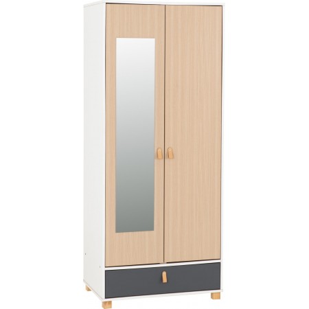 2 Door Wardrobe | 2 Door wardrobe with mirror |Brixton Beds