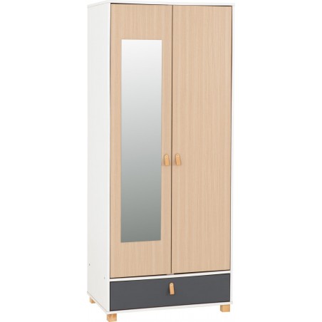 2 Door Wardrobe | 2 Door wardrobe with mirror |Brixton Beds