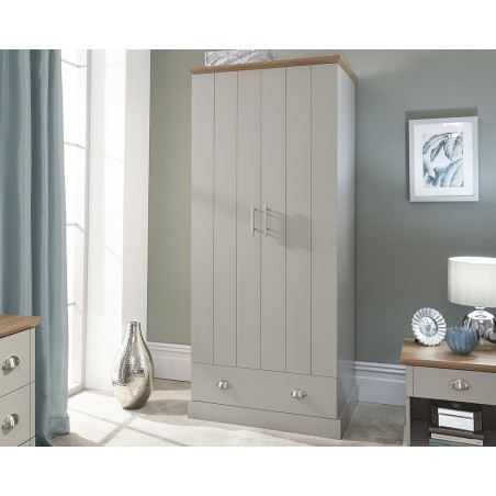 2 Door Wardrobe | Flat Pack Wardrobes | Brixton Beds