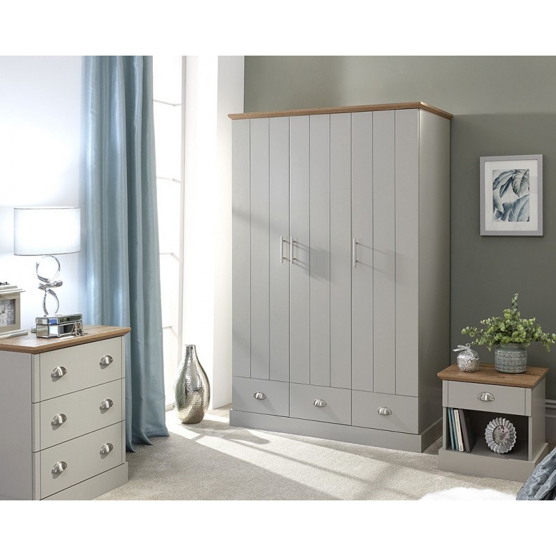 3 Door Wardrobes | 3 Door Wardrobe With drawers| Brixton Beds