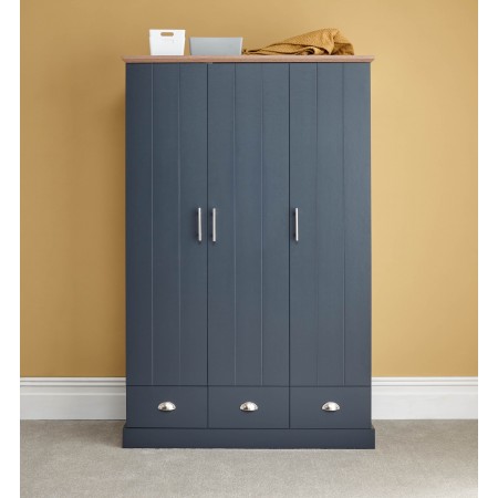 3 Door Wardrobes | 3 Door Wardrobe With drawers| Brixton Beds