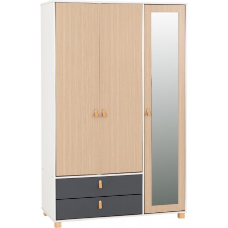 3 Door Wardrobes | 3 Door Wardrobe With Mirror | Brixton Beds